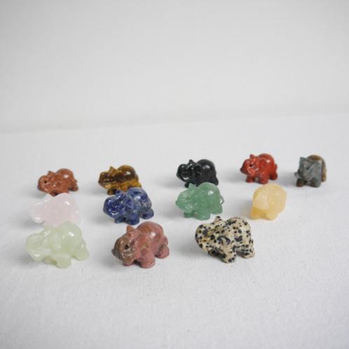 Diverse edelsteen olifanten €5,95 p/s, Verzamelen, Mineralen en Fossielen, Mineraal, Ophalen of Verzenden