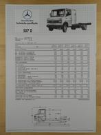 Mercedes 507D Technische Specificatie folder ca 1987 507 D, Ophalen, Mercedes, Zo goed als nieuw, Mercedes-Benz