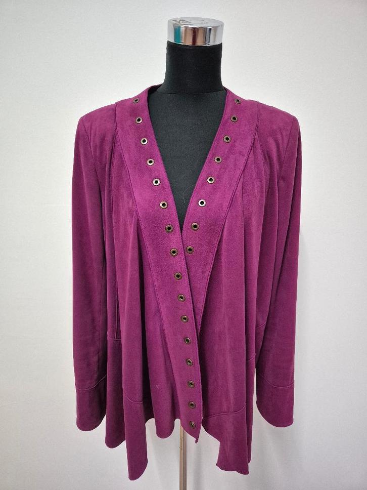 Jas65 - Paarsroze Sheila de Vries voor Witteveen jasje mt L, Kleding | Dames, Jasjes, Kostuums en Pakken, Zo goed als nieuw, Blauw