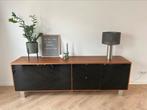 Dressoir en tv meubel notenhout, Ophalen, Gebruikt, 200 cm of meer, 25 tot 50 cm