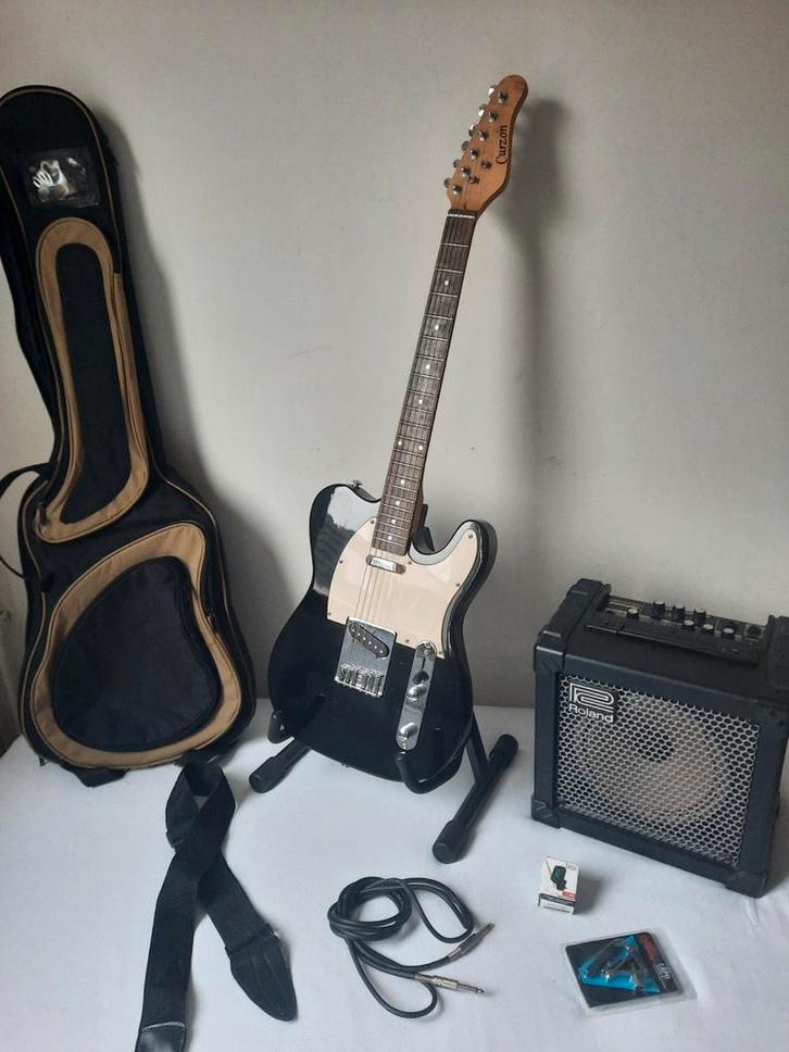 Telecaster gitaar Roland Cube 15 versterker Alle toebehoren, Muziek en Instrumenten, Snaarinstrumenten | Gitaren | Elektrisch