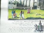 Antonio Verico - Toren van Pisa handingekleurde gravure, Ophalen of Verzenden