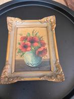 Olieverfschilderij bloemen in lijst, 24x18,5cm, Antiek en Kunst, Kunst | Schilderijen | Klassiek, Ophalen of Verzenden