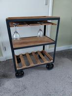 Industrieel Bar Trolley / Serveerwagon., Ophalen, Gebruikt, 5 tot 15 flessen, Metaal