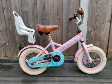 Meisjesfiets 14 inch met poppenzitje beschikbaar voor biedingen