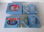 4 vintage geschenkverpakkingen Boldoot zeep en eau de cologn, Verzamelen, Verzenden, Nieuw, Parfumfles, Gevuld