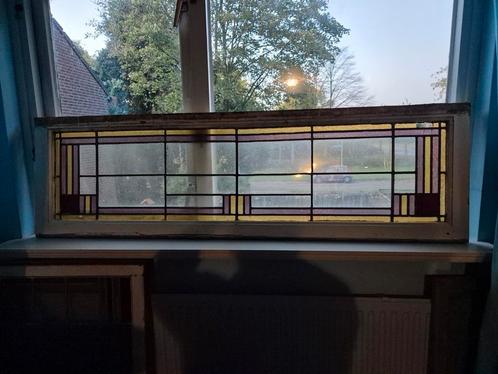 Set van 4 Glas-in-Lood ramen, Antiek en Kunst, Antiek | Glas en Kristal, Ophalen