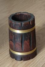 decoratie tonnetje, mooi houtsnijwerk, volgnr 38, Antiek en Kunst, Ophalen of Verzenden