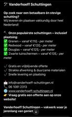 Hout-beton schutting vanaf €110,- per meter incl plaatsen!, Tuin en Terras, Ophalen, 1 tot 2 meter, 6 meter of meer, Nieuw