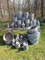 Volop zink! Oude brocante zinken teilen gieters bakken emmer, Gebruikt, Minder dan 30 cm, Minder dan 60 cm, Rond