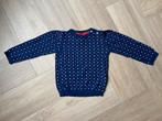 Trui, dun, blauw met hartjes, maat 86, Ophalen of Verzenden, Gebruikt, Meisje, Truitje of Vestje