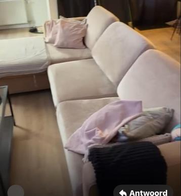 Hoekbank Ribstof + Extra Hoezen beschikbaar voor biedingen