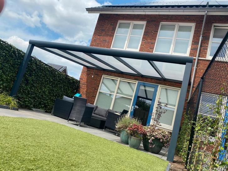Aluminium Overkapping RAL 7016 - 5x3.5m, Tuin en Terras, Overkappingen, Gebruikt, Veranda, Ophalen of Verzenden