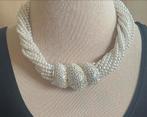 Vintage Napier parelketting met strass, Overige materialen, Verzenden, Wit, Zo goed als nieuw