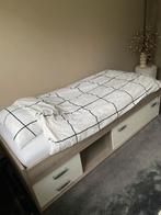 Eenpersoons bed 90x200cm inclusief lattenbodem., Huis en Inrichting, Slaapkamer | Bedden, Ophalen, 90 cm, Eenpersoons, Wit