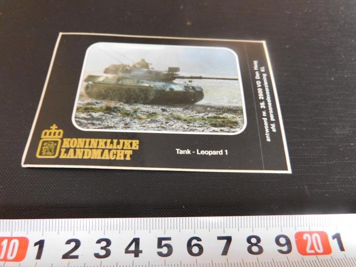 sticker Leger Koninklijke Landmacht Tank Leopard 1, Verzamelen, Stickers, Zo goed als nieuw, Bedrijf of Vereniging, Ophalen