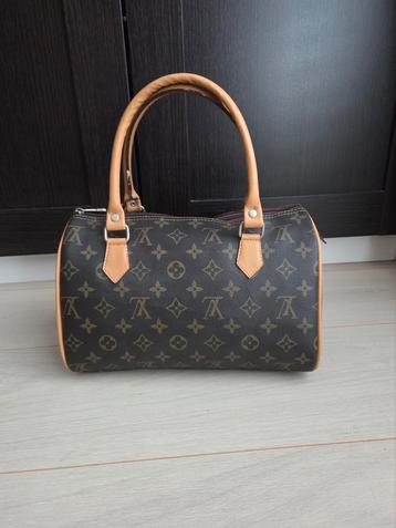  Speedy Logo Monogram 28 x 16 cm tas handtas bruin beschikbaar voor biedingen