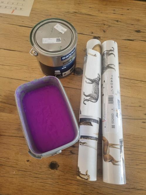 Vliesbehang dieren + behanglijm en verf (wintergreen gamma), Huis en Inrichting, Stoffering | Behang, Ophalen