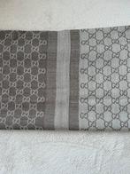 Gucci sjaal bruin beige, Verzenden, Zo goed als nieuw, Maat 46/48 (XL) of groter, Sjaal