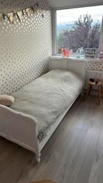 Brocante wit eenpersoons bed, Huis en Inrichting, Slaapkamer | Bedden, Ophalen, Gebruikt, 90 cm, Eenpersoons