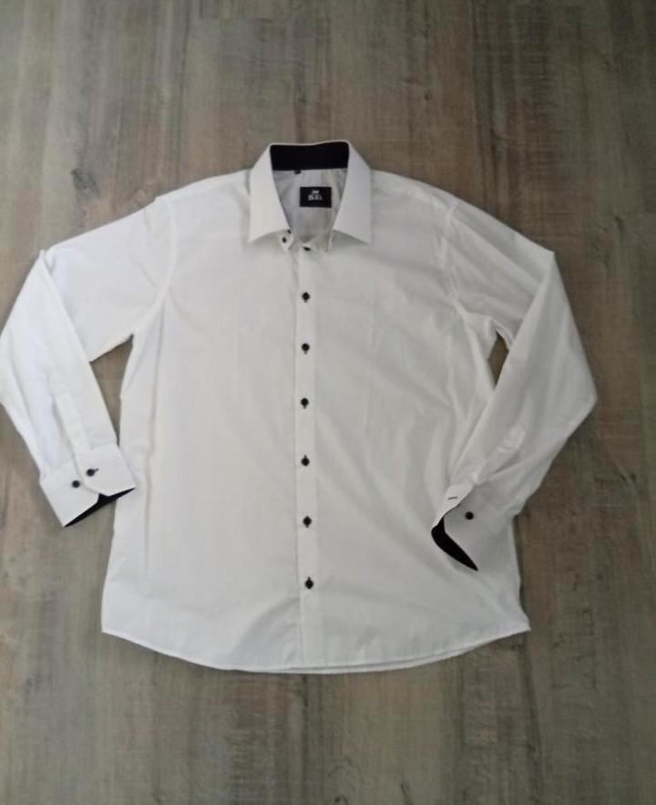 Jeel wit overhemd 3XL, Kleding | Heren, Overhemden, Zo goed als nieuw, Overige halswijdtes, Wit, Ophalen of Verzenden