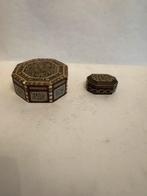 Set fraaie hout,parelmoer ingelegde sieraden kistjes, Ophalen of Verzenden