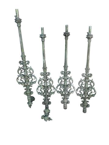 Gietijzeren Trapspijlen Blauwgroen - 25 stuks beschikbaar voor biedingen