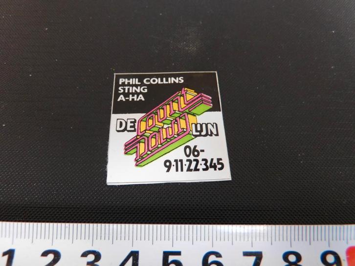sticker de count down lijn phil collins a-ha sting, Verzamelen, Stickers, Zo goed als nieuw, Ophalen