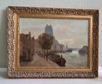 Jan Knikker - Dordrecht Stadsgezicht, Antiek en Kunst, Kunst | Schilderijen | Klassiek, Ophalen of Verzenden