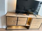 Modern Dressoir / TV Meubel - Hout & Metaal, Ophalen, Gebruikt, 150 tot 200 cm, Eikenhout