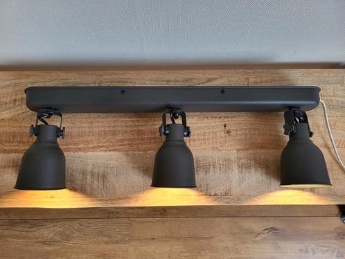 7x HEKTAR Plafondrail, 3 Spots, Donkergrijs, Huis en Inrichting, Lampen | Plafondlampen, Gebruikt, Metaal, Ophalen of Verzenden