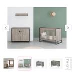 Kinderkamer Hout/Staal - Z.G.A.N. ledikant commode en kast, Kinderen en Baby's, Babywiegjes en Ledikanten, Ophalen, Zo goed als nieuw