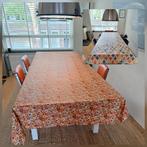 Vintage Tafelkleden Oranje 130x240cm, Ophalen of Verzenden, Gebruikt, Rechthoek, Binnen