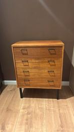 Vintage houten ladekast, Minder dan 50 cm, Vintage, Ophalen of Verzenden, Zo goed als nieuw