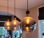 Eetkamer lamp 3 smokey glas bollen, Huis en Inrichting, Ophalen, Zo goed als nieuw, Glas, Minder dan 50 cm