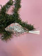 Bijzondere kerstbal vis Ajeko (?) zilver fiberstaart, Diversen, Ophalen of Verzenden, Zo goed als nieuw