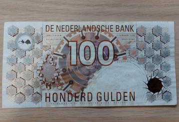 100 Gulden Biljet - Steenuil beschikbaar voor biedingen