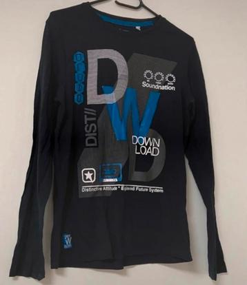 Zwart shirt met lange mouwen - Maat 158/160 beschikbaar voor biedingen