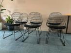 Zwarte Wire Stoelen Pastoe SM05 - Set van 6, Ophalen, Zwart, Zo goed als nieuw, Metaal