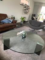 salon tafel glas, Huis en Inrichting, Tafels | Salontafels, Ophalen, 100 tot 150 cm, Design, Rond