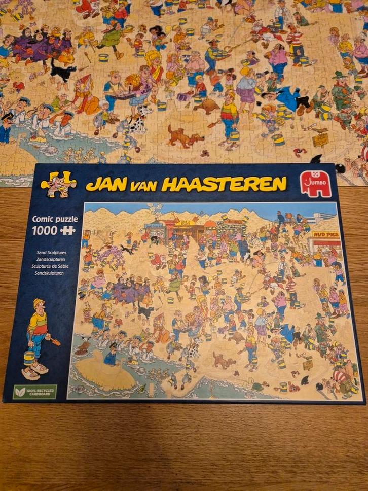 Jan van Haasteren puzzel 1000 stukjes Zandsculpturen, Hobby en Vrije tijd, Denksport en Puzzels, Gebruikt, Legpuzzel, 500 t/m 1500 stukjes