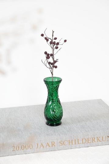 Art deco groen glas vaasje vintage antiek beschikbaar voor biedingen