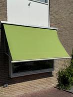 Zonnescherm uitvalscherm groen binnen electrisch bedienbaar, Tuin en Terras, Zonneschermen, Ophalen, Gebruikt, Knikarmscherm
