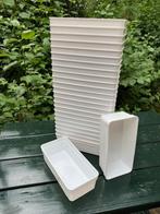 124 stuks plastic bakjes (klein, groot) zonder dekseltjes, Ophalen of Verzenden, Gebruikt, Wit, Bak of Kom