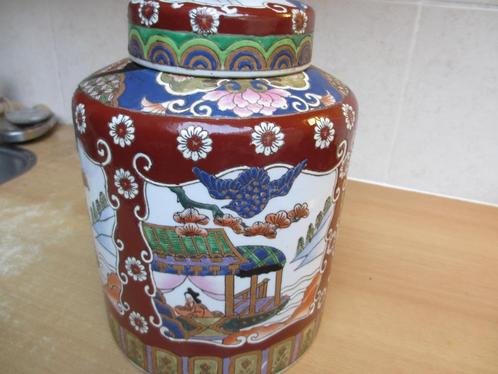 Grote Chinees porceleinen Gemberpot rijk beschilderd 24cm, Antiek en Kunst, Antiek | Porselein, Ophalen of Verzenden