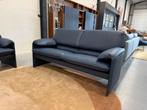 Nieuw Leolux Bora Beta Bank 2,5 zits leer Fauteuil blauw, Leolux, 150 tot 200 cm, Ophalen of Verzenden, Rechte bank