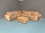 GRATIS LEVERING H&H Hoekbank Cognac 320x290 GEREINIGD, Stof, Hoekbank, 300 cm of meer, Ophalen of Verzenden