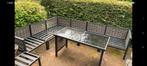 7 delige lounge set poly ratan, Ophalen, Zo goed als nieuw, Eettafel