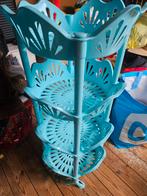 Blauw fruitmand rek met 4 etages, Ophalen of Verzenden, Gebruikt