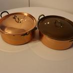 Koperen sauspannetjes 2x 17cm, Antiek en Kunst, Ophalen of Verzenden, Koper